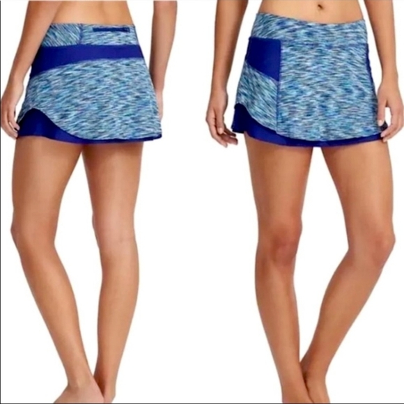 ATHLETA Spacedye Bustle Skort Blue Size XXS - Picture 2 of 6